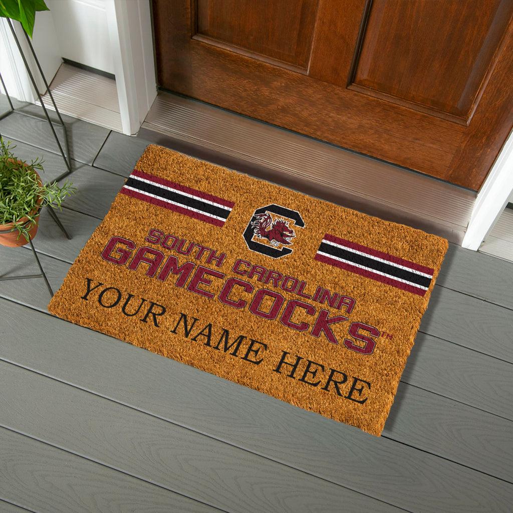University of South Carolina Personalized Mat, Natural Coir with Color Logo, 30" x 18", Slide 7 of 15