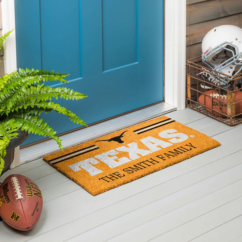 University of Texas Personalized Mat, Natural Coir with Color Logo, 30" x 18", Slide 14 of 15