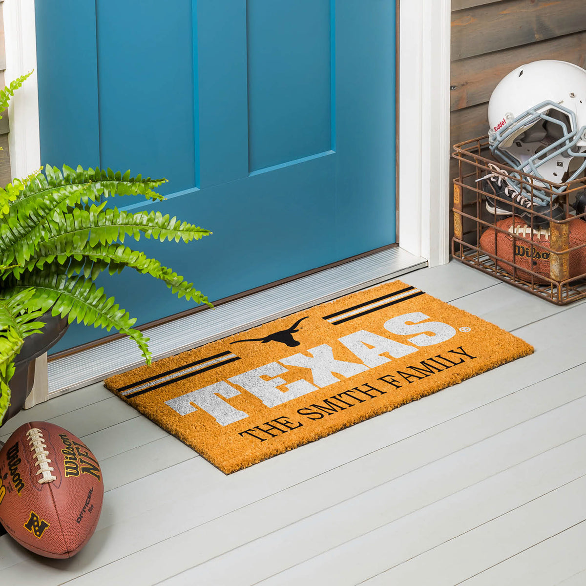 University of Texas Personalized Mat, Natural Coir with Color Logo, 30" x 18", Slide 14 of 15