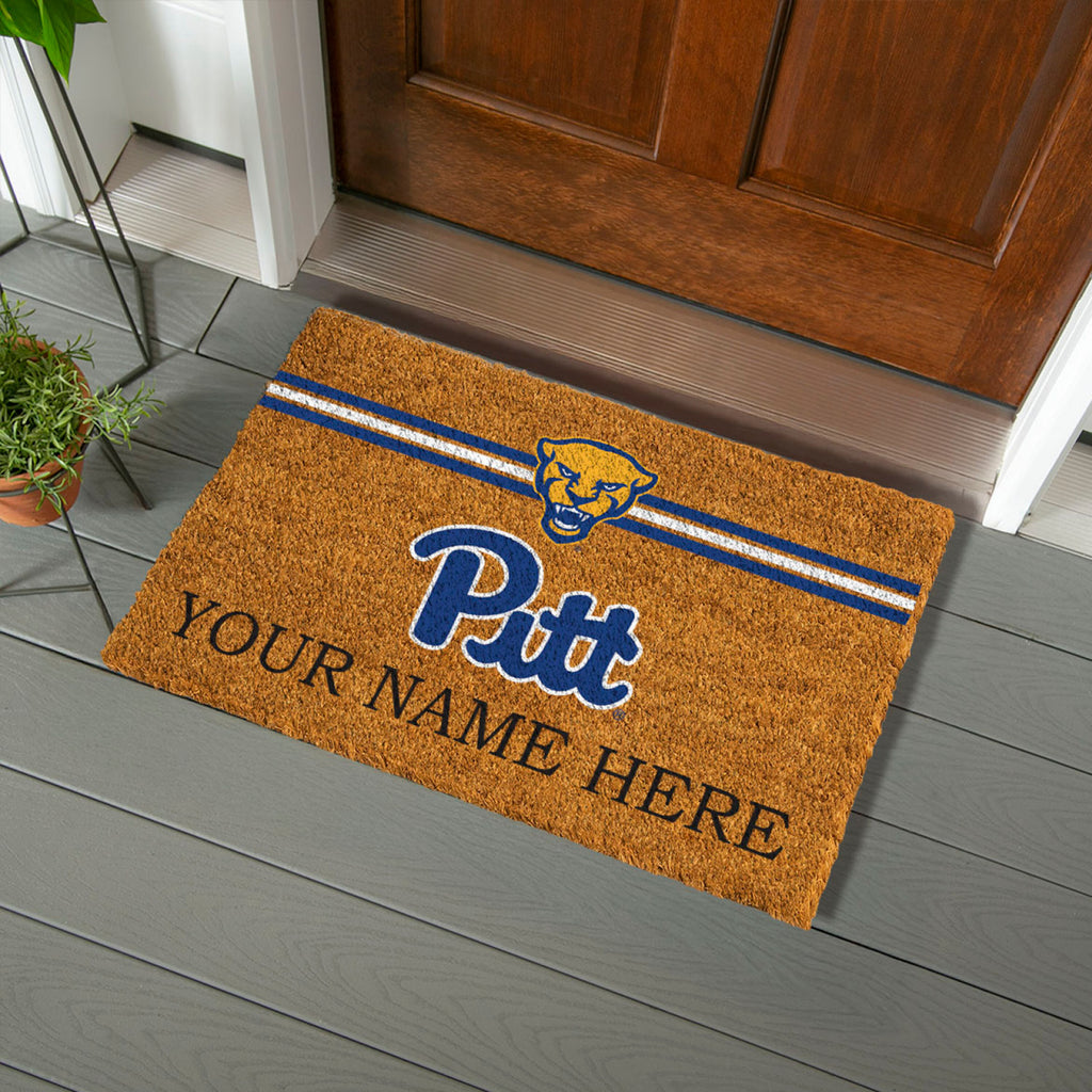 University of Pittsburgh Personalized Mat, Natural Coir with Color Logo, 30" x 18", Slide 4 of 15