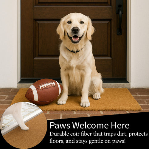 University of Georgia Personalized Mat, Natural Coir with Color Logo, 30" x 18", Slide 2 of 15