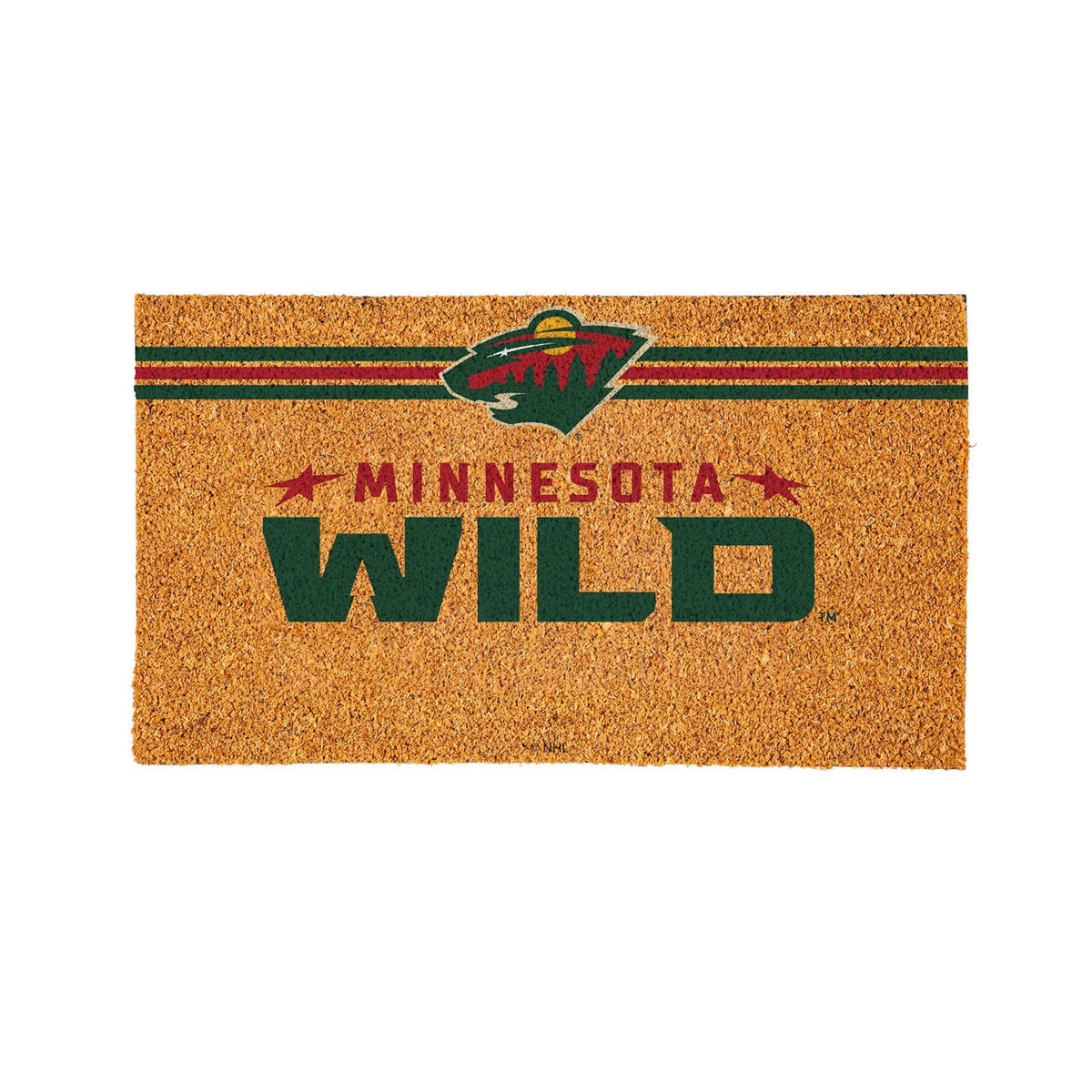 Minnesota Wild Personalized Mat, Natural Coir with Color Logo, 30" x 18", Slide 10 of 15