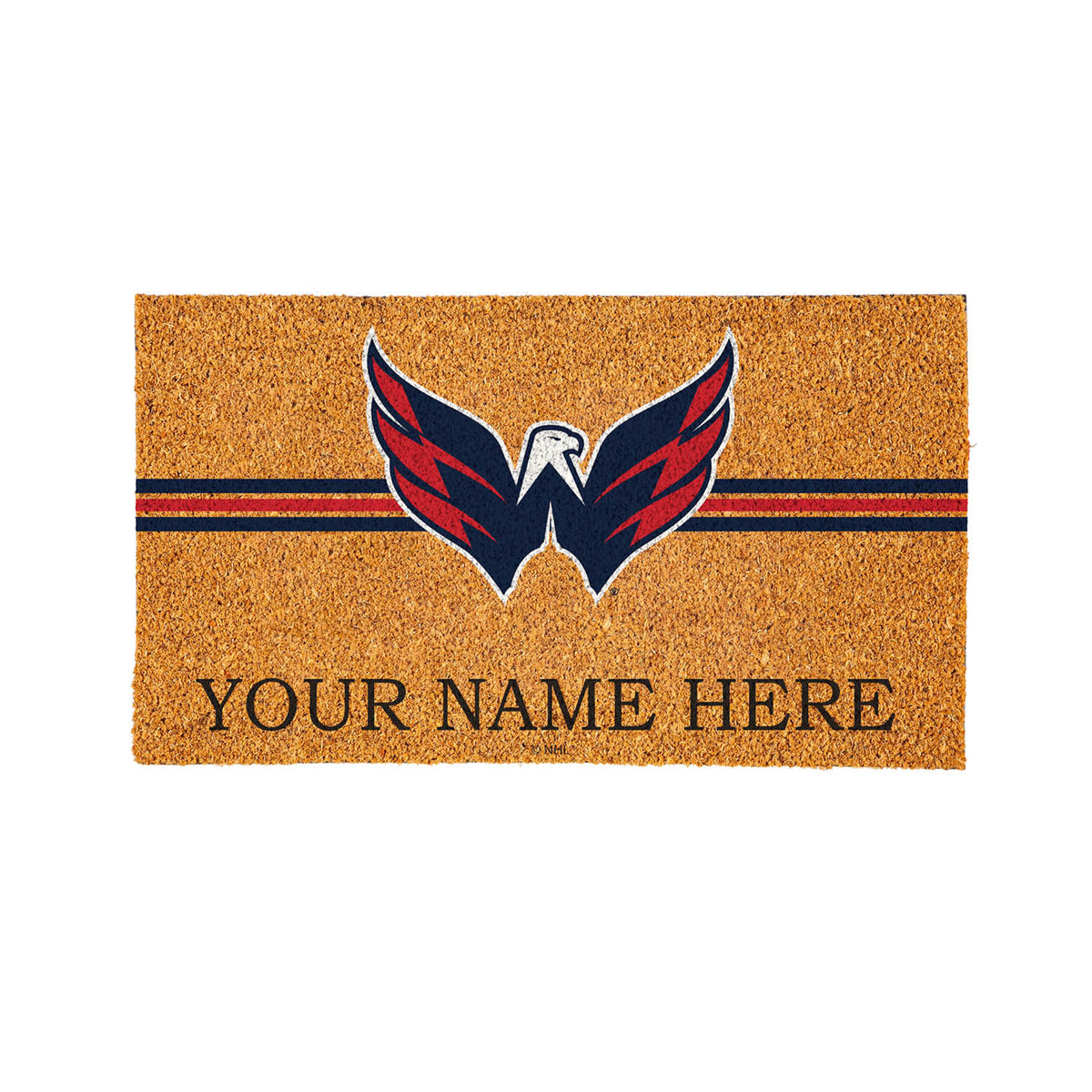 Washington Capitals Personalized Mat, Natural Coir with Color Logo, 30" x 18", Slide 9 of 15