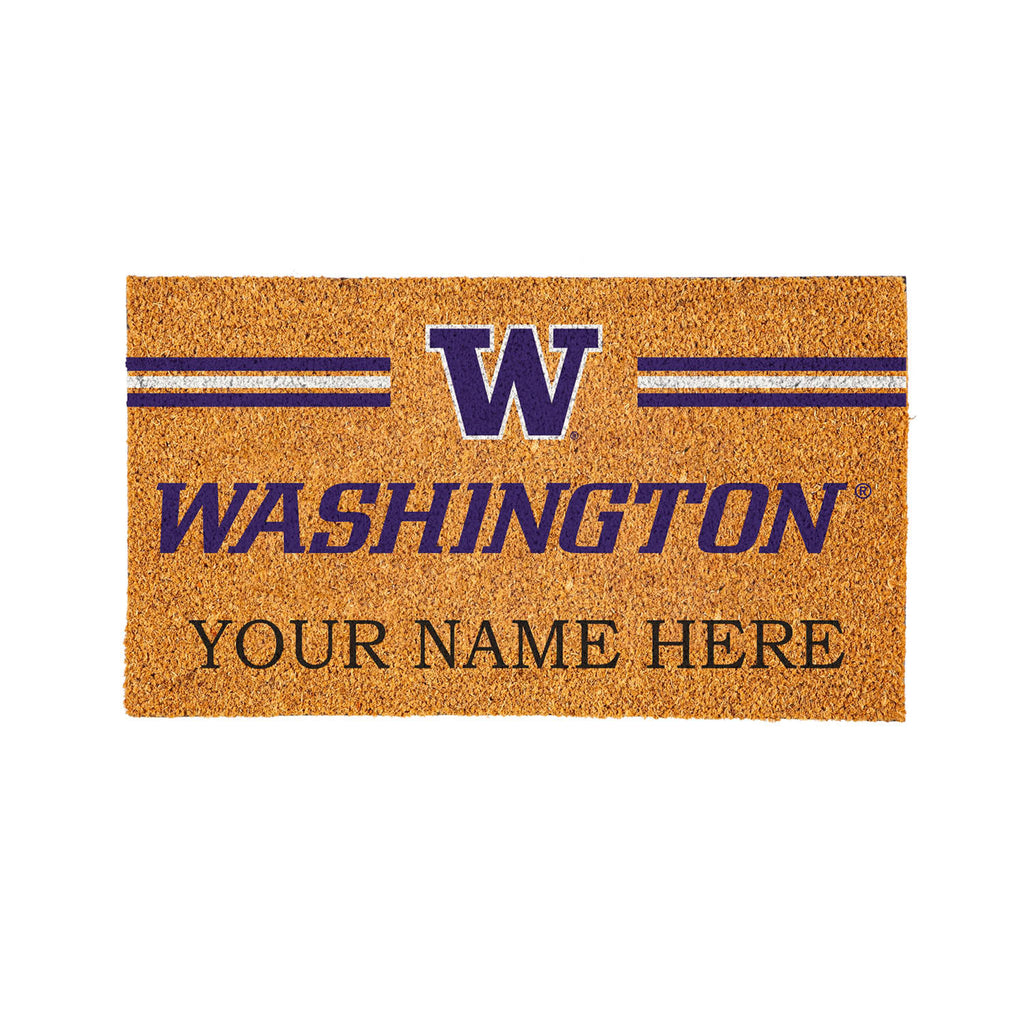 University of Washington Personalized Mat, Natural Coir with Color Logo, 30" x 18", Slide 11 of 15