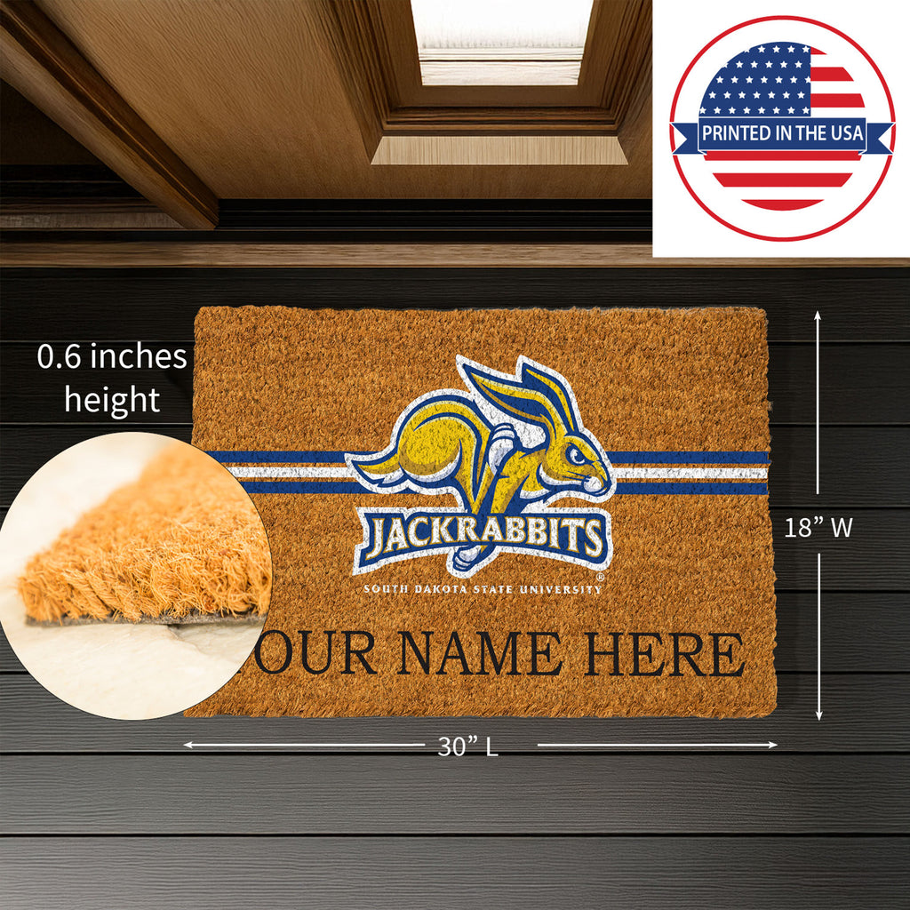 South Dakota State University Personalized Mat, Natural Coir with Color Logo, 30" x 18", Slide 4 of 15