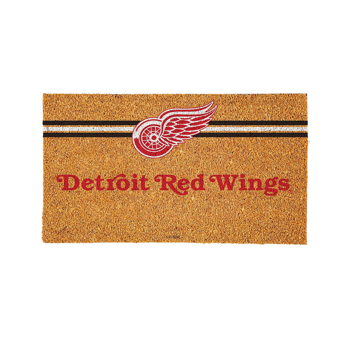 Detroit Red Wings Personalized Mat, Natural Coir with Color Logo, 30" x 18", Slide 3 of 7