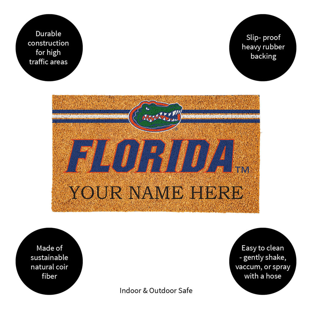 University of Florida Personalized Mat, Natural Coir with Color Logo, 30" x 18", Slide 12 of 15
