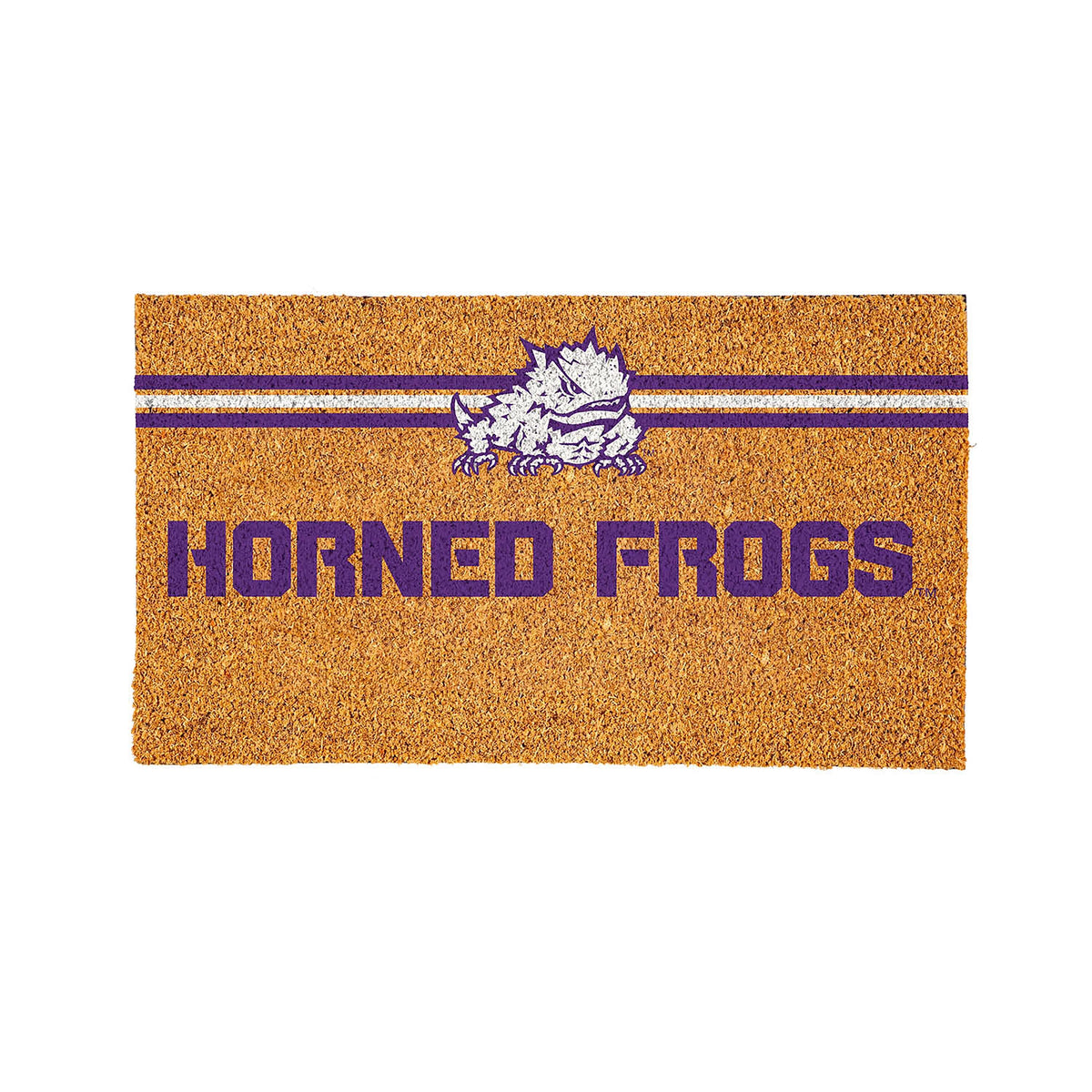 Texas Christian University Personalized Mat, Natural Coir with Color Logo, 30" x 18", Slide 5 of 7