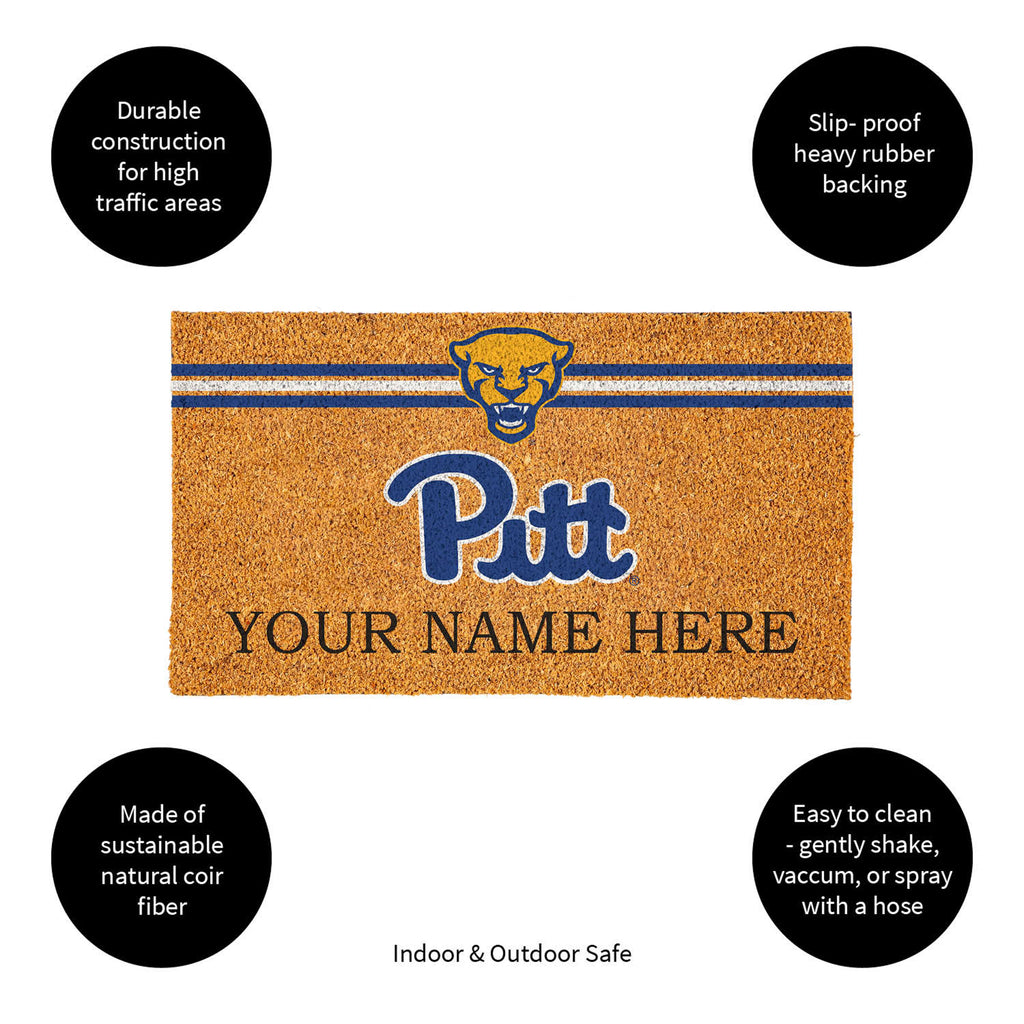 University of Pittsburgh Personalized Mat, Natural Coir with Color Logo, 30" x 18", Slide 14 of 15