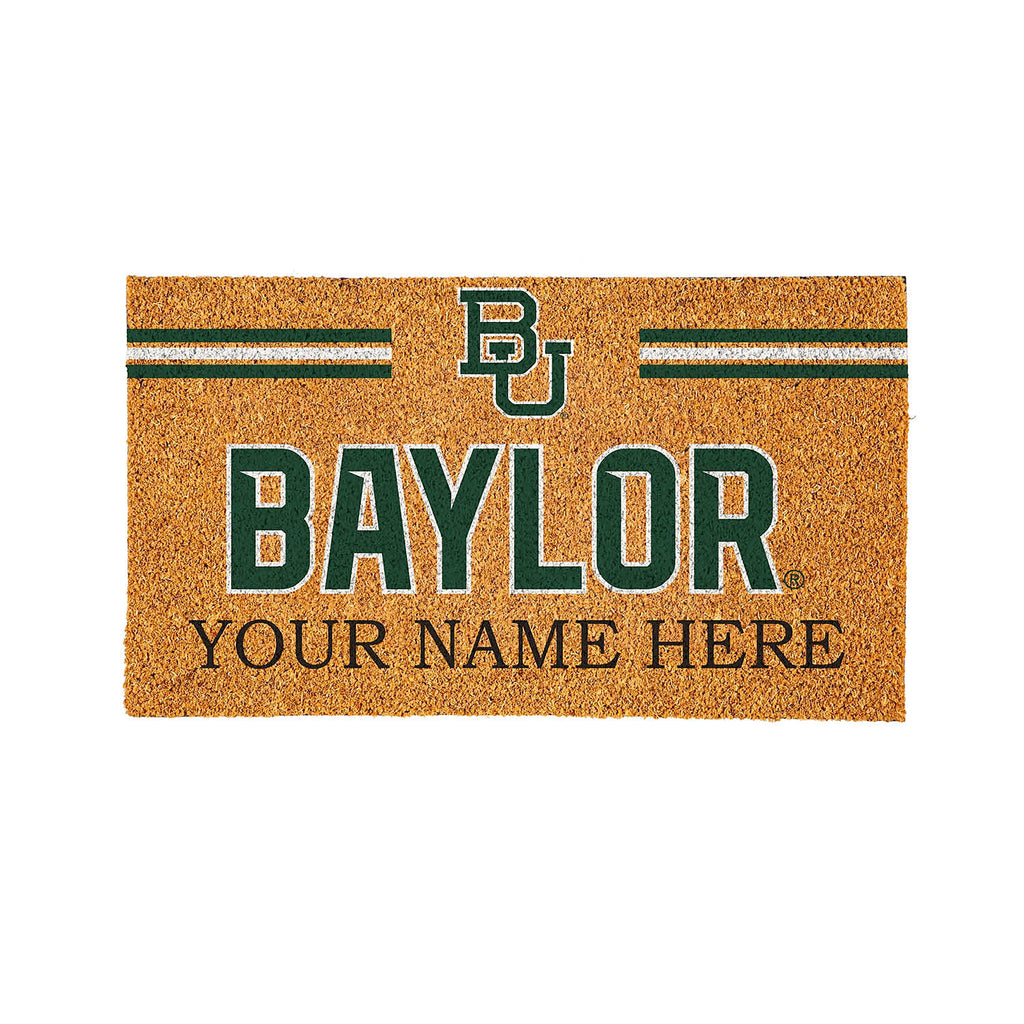 Baylor University Personalized Mat, Natural Coir with Color Logo, 30" x 18"