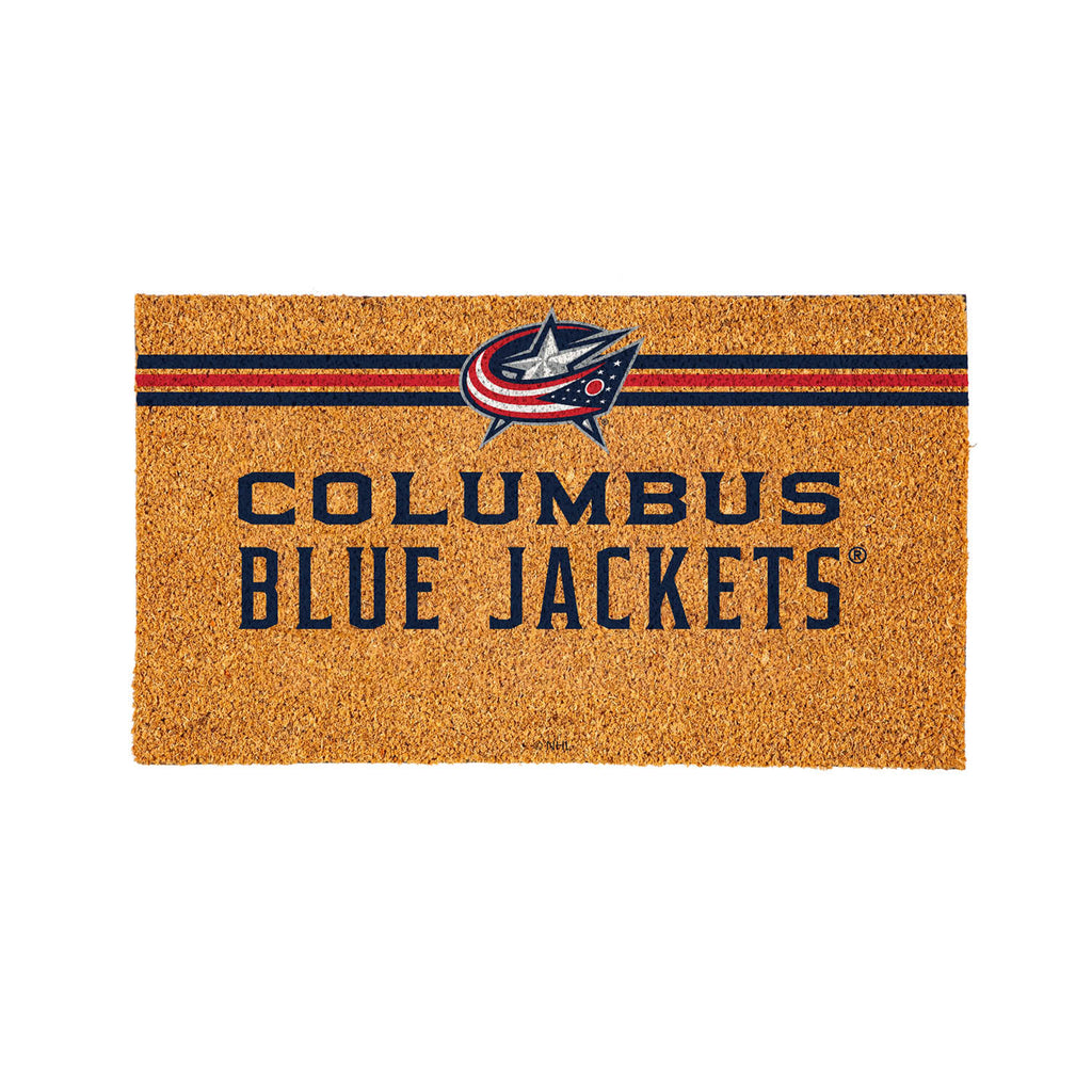 Columbus Blue Jackets Personalized Mat, Natural Coir with Color Logo, 30" x 18", Slide 11 of 15