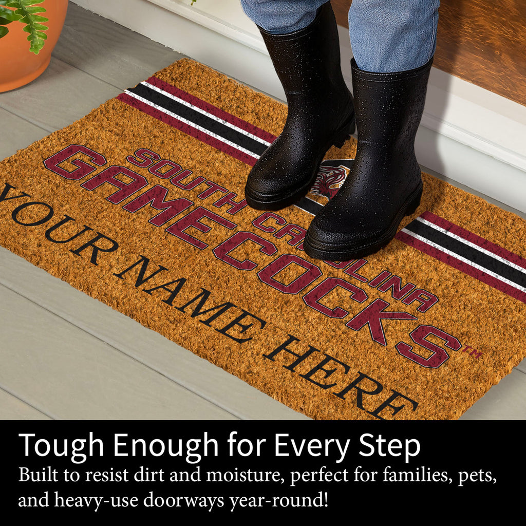 University of South Carolina Personalized Mat, Natural Coir with Color Logo, 30" x 18", Slide 5 of 15