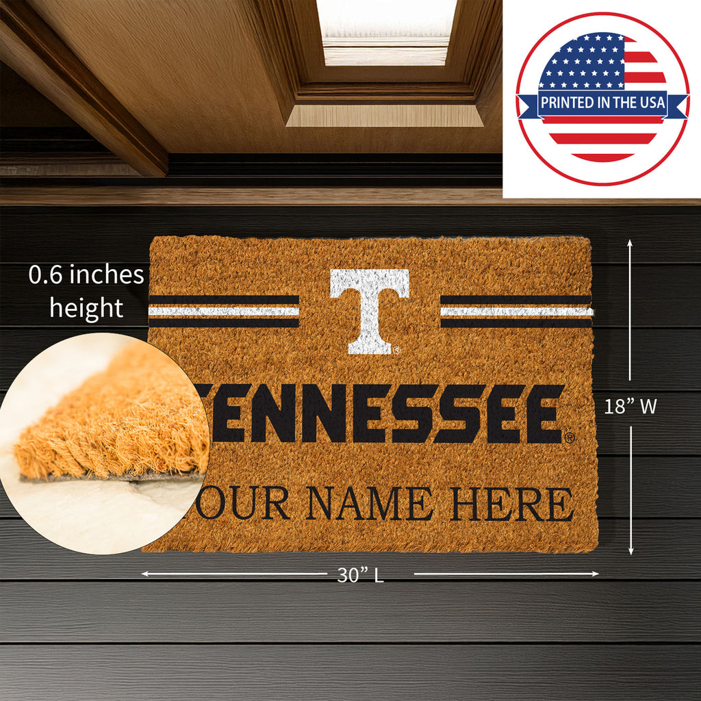 University of Tennessee Personalized Mat, Natural Coir with Color Logo, 30" x 18", Slide 7 of 15