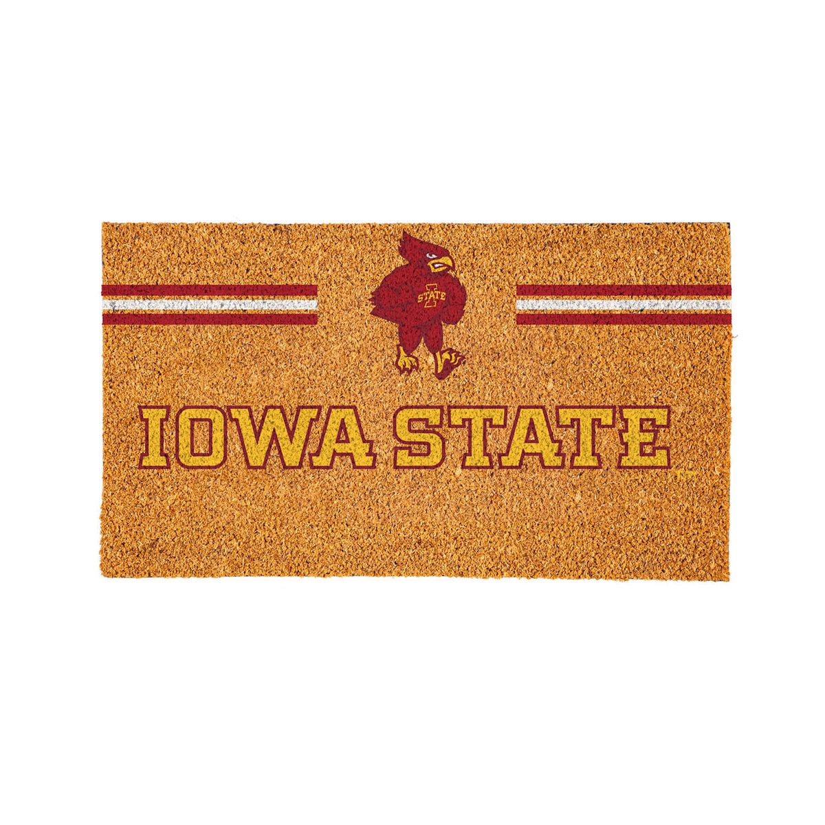 Iowa State University Personalized Mat, Natural Coir with Color Logo, 30" x 18", Slide 10 of 15