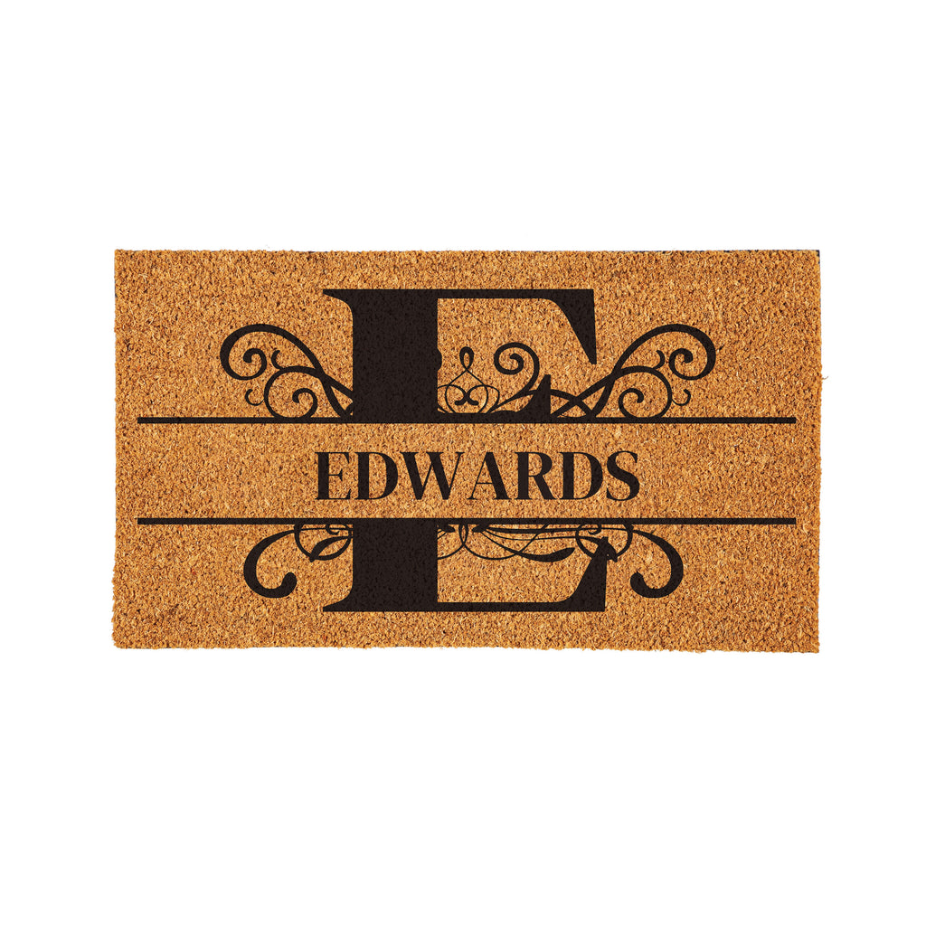 Personalized Scroll Monogram Coir Mat 18"x30", Slide 6 of 40