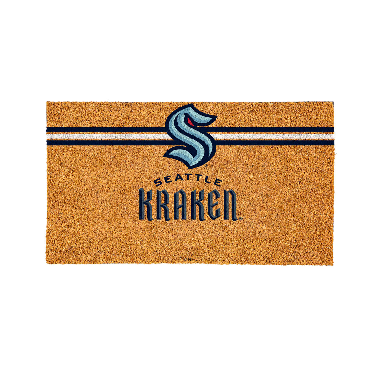 Seattle Kraken Personalized Mat, Natural Coir with Color Logo, 30" x 18", Slide 9 of 15