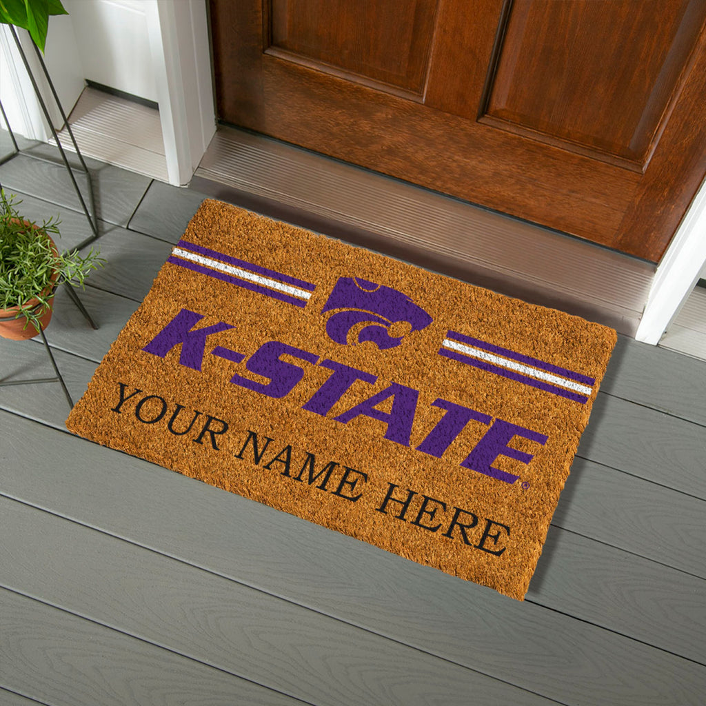 Kansas State University Personalized Mat, Natural Coir with Color Logo, 30" x 18", Slide 7 of 15