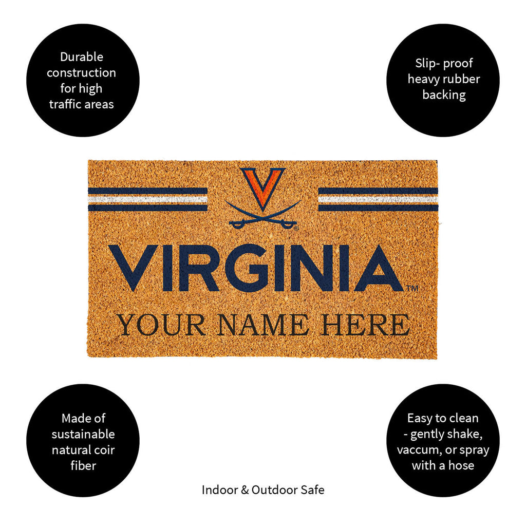 South Dakota State University Personalized Mat, Natural Coir with Color Logo, 30" x 18", Slide 14 of 15