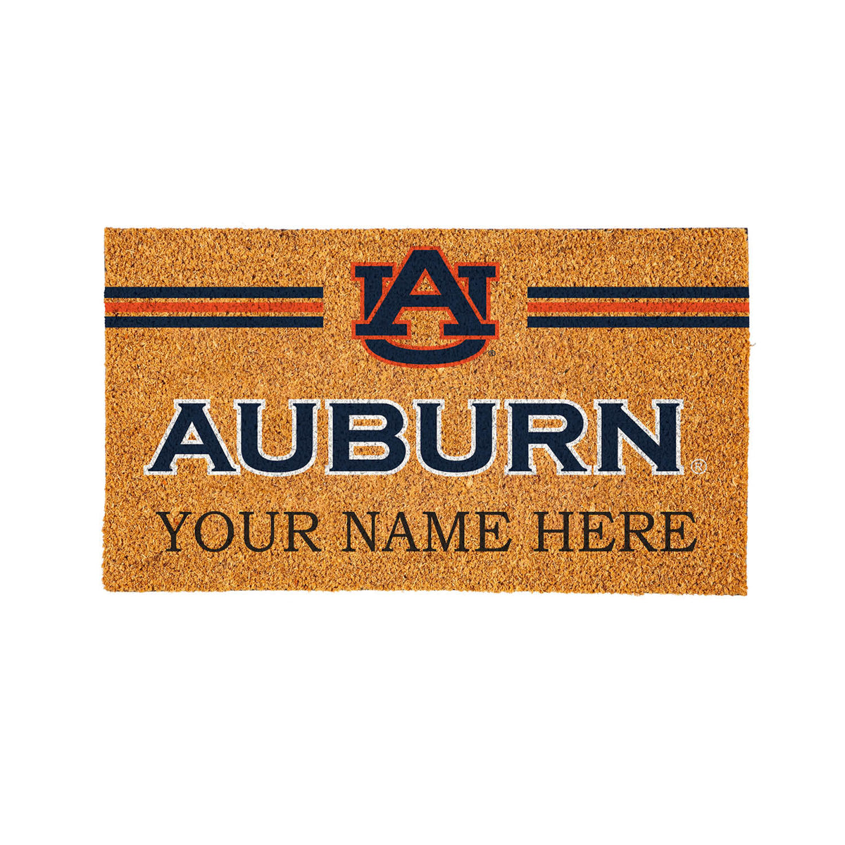 Auburn University Personalized Mat, Natural Coir with Color Logo, 30" x 18", Slide 12 of 15