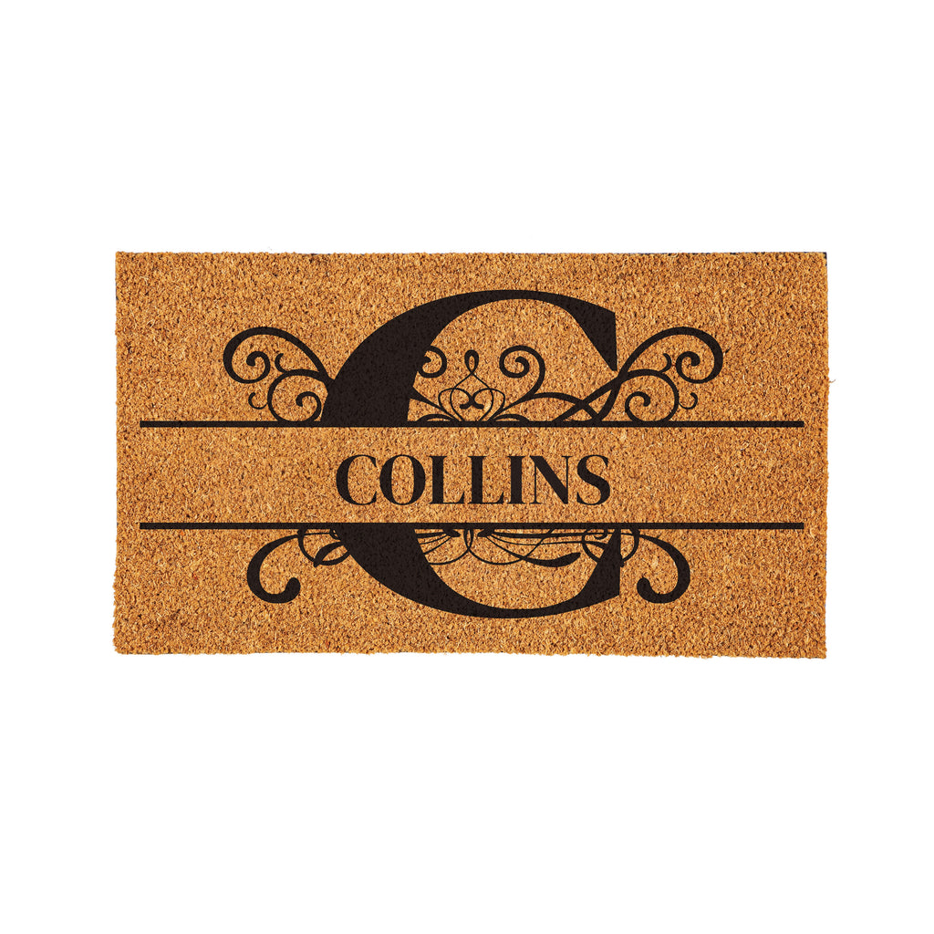 Personalized Scroll Monogram Coir Mat 18"x30", Slide 30 of 40