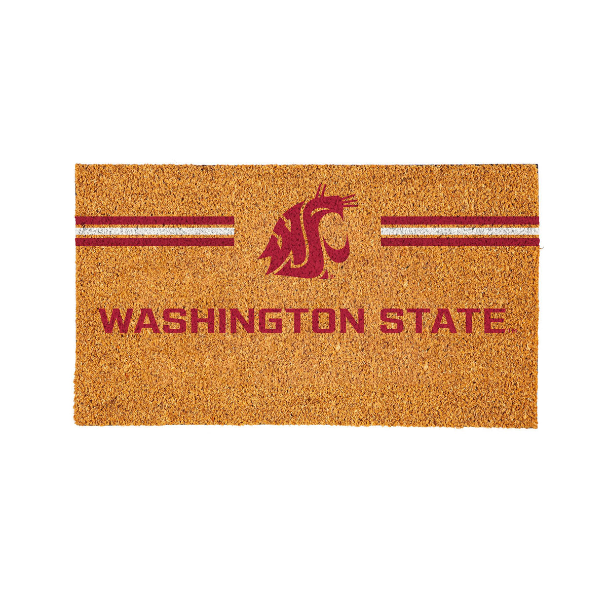 Washington State University Personalized Mat, Natural Coir with Color Logo, 30" x 18", Slide 15 of 15