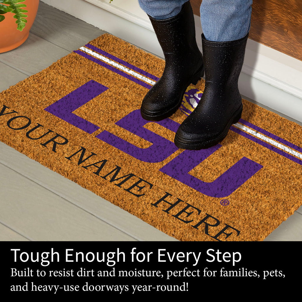 Louisiana State University Personalized Mat, Natural Coir with Color Logo, 30" x 18", Slide 8 of 15