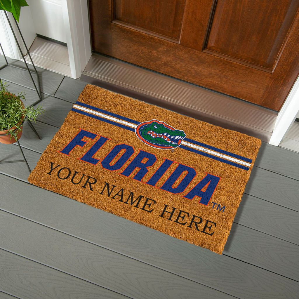 University of Florida Personalized Mat, Natural Coir with Color Logo, 30" x 18", Slide 3 of 15