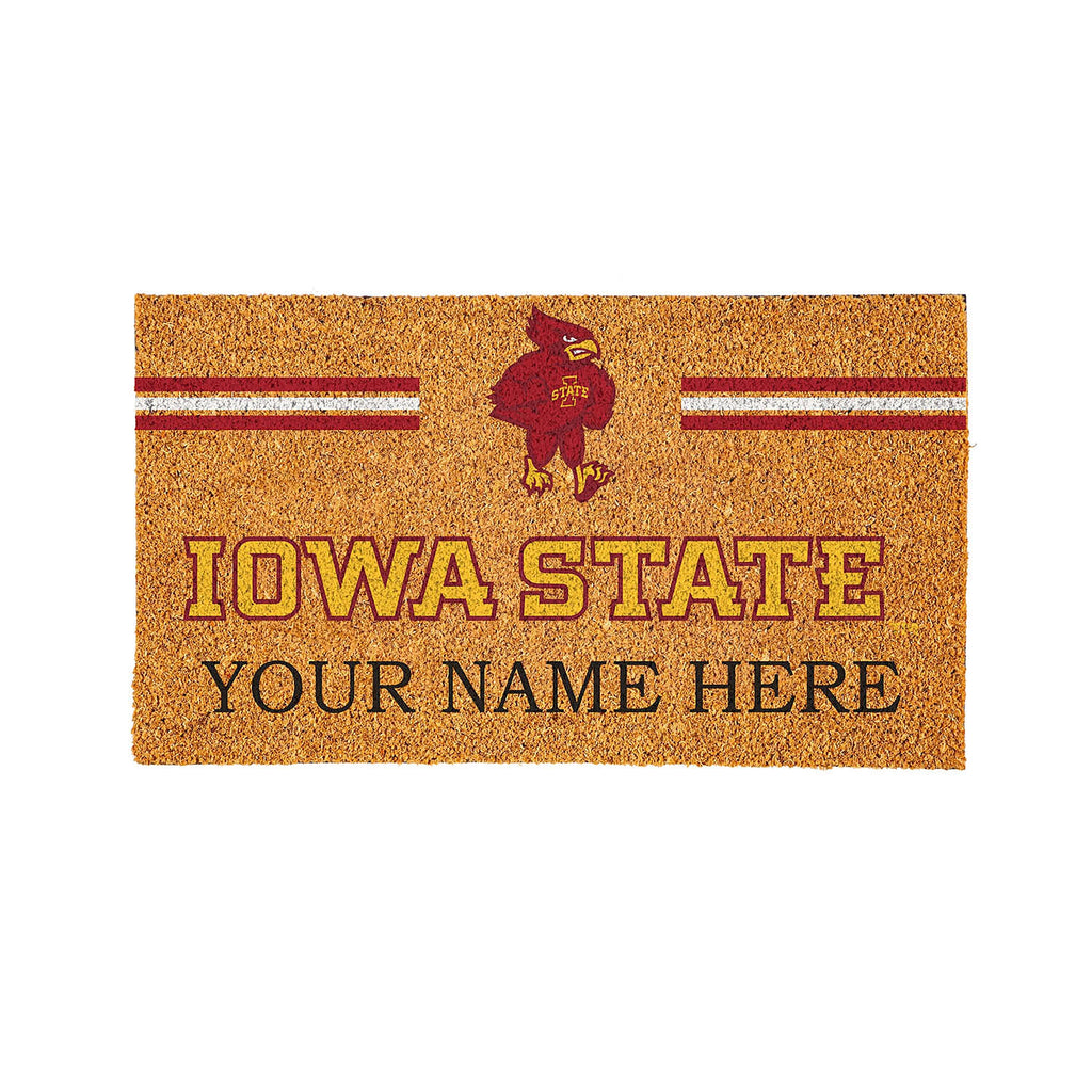 Iowa State University Personalized Mat, Natural Coir with Color Logo, 30" x 18"