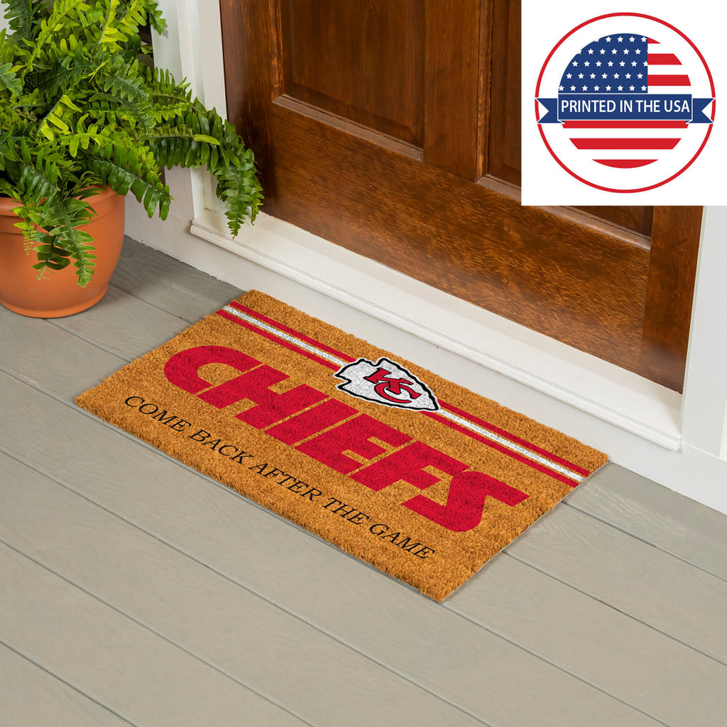 Kansas City Chiefs Personalized Mat, Natural Coir with Color Logo, 30" x 18", Slide 9 of 15
