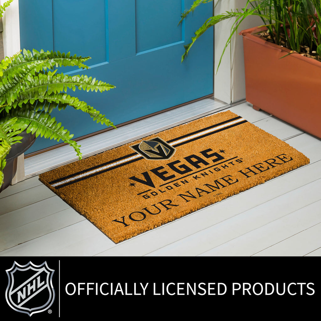 Vegas Golden Knights Personalized Mat, Natural Coir with Color Logo, 30" x 18", Slide 6 of 15
