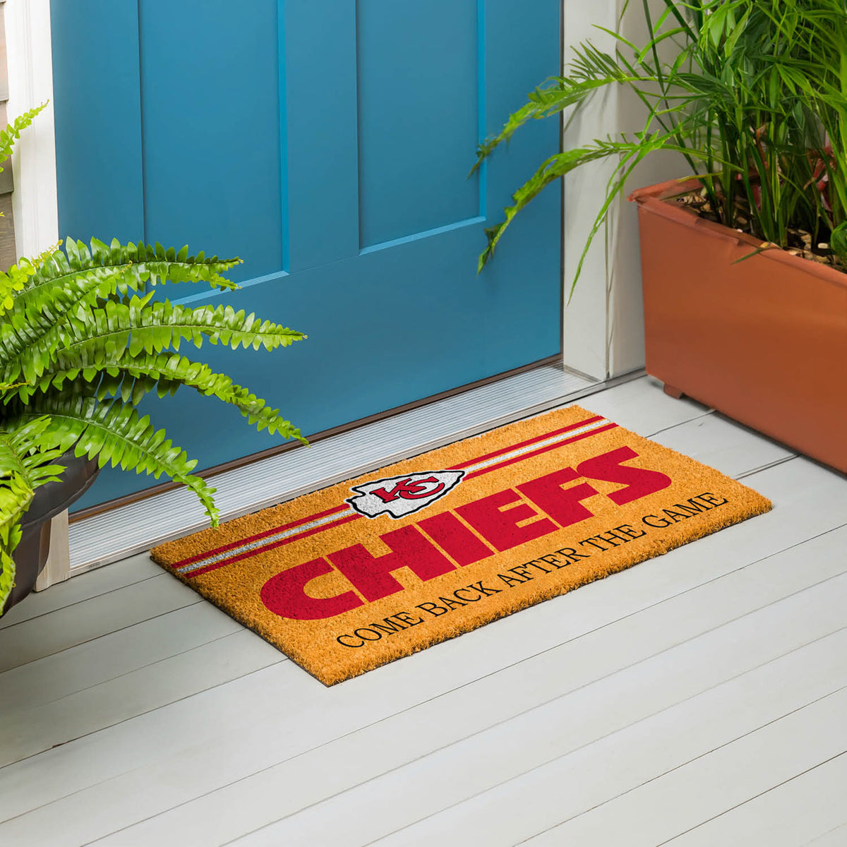 Kansas City Chiefs Personalized Mat, Natural Coir with Color Logo, 30" x 18", Slide 14 of 15
