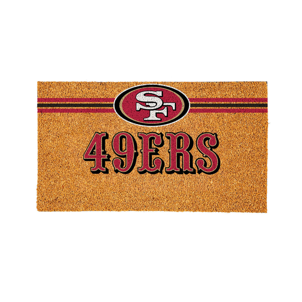 San Francisco 49ers Personalized Mat, Natural Coir with Color Logo, 30" x 18", Slide 13 of 15