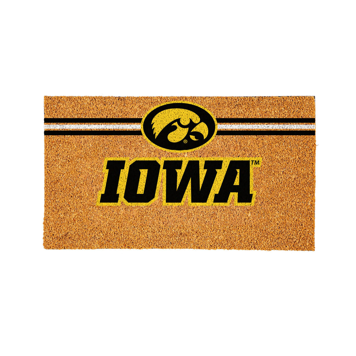 University of Iowa Personalized Mat, Natural Coir with Color Logo, 30" x 18", Slide 12 of 15