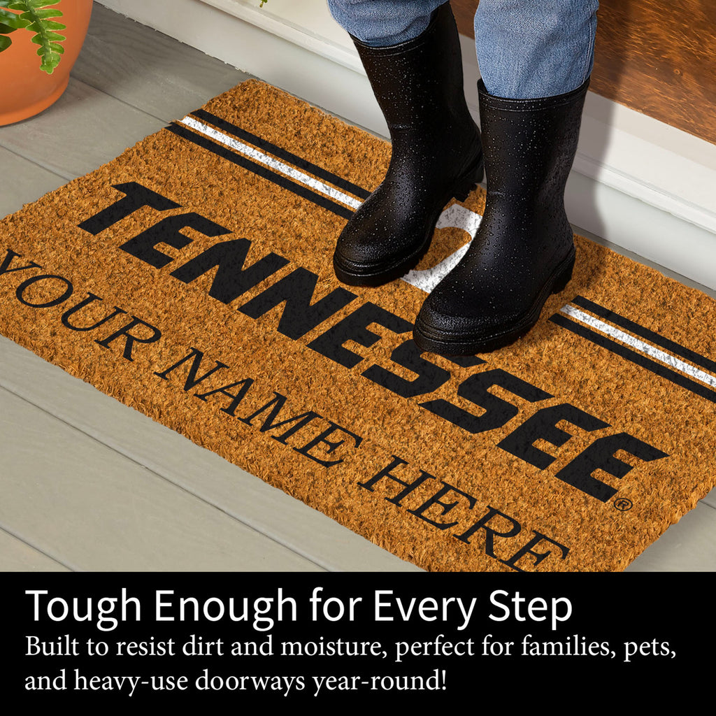 University of Tennessee Personalized Mat, Natural Coir with Color Logo, 30" x 18", Slide 8 of 15