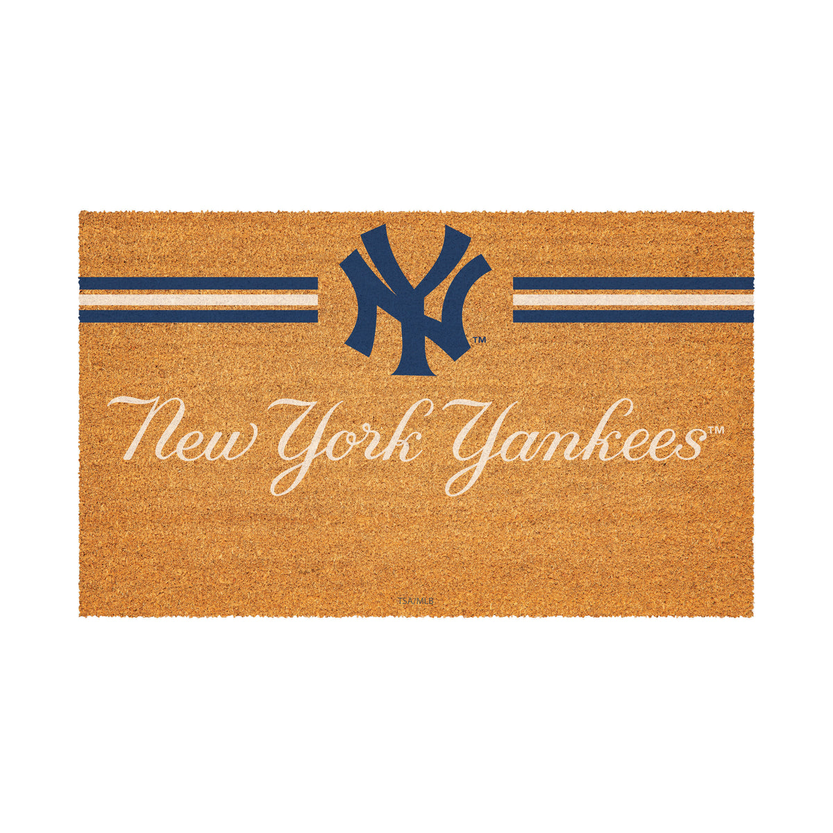 NY Yankees Personalized Mat, Natural Coir with Color Logo, 30" x 18", Slide 2 of 4