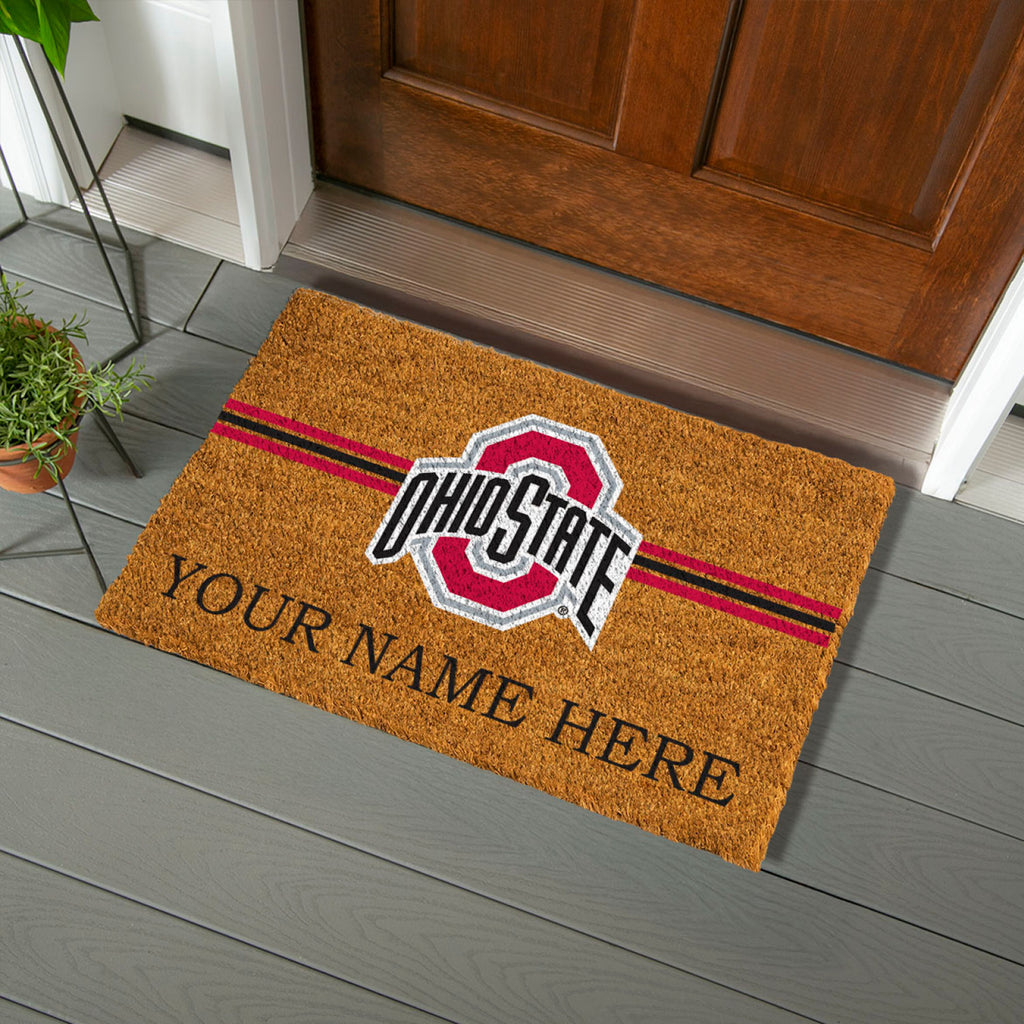 Ohio State University Personalized Mat, Natural Coir with Color Logo, 30" x 18", Slide 3 of 15