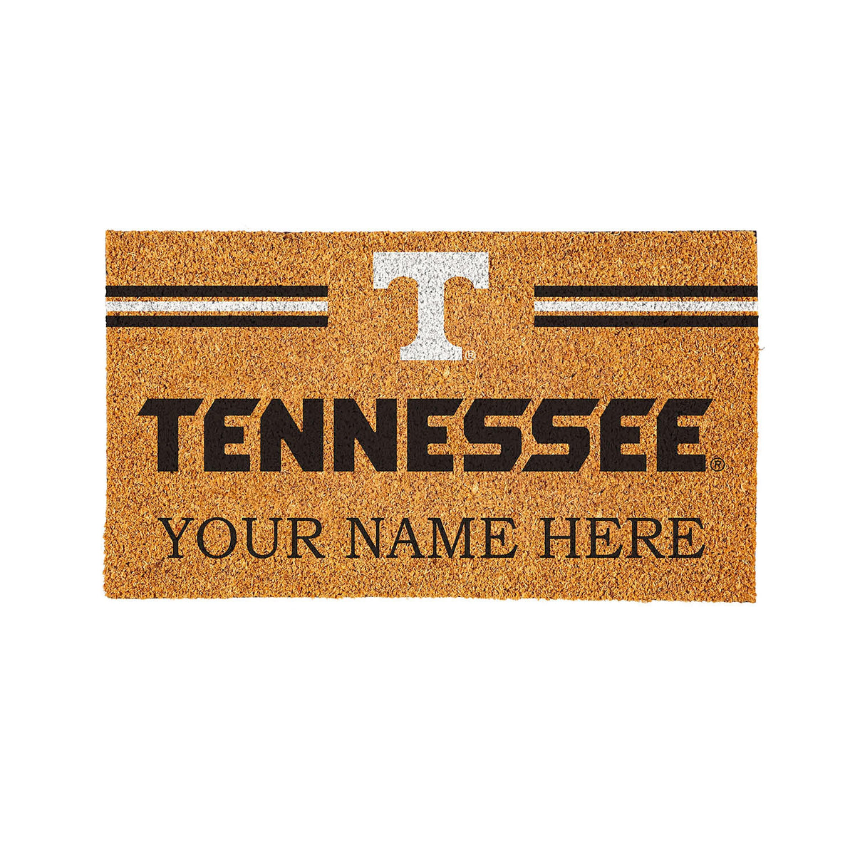 University of Tennessee Personalized Mat, Natural Coir with Color Logo, 30" x 18"