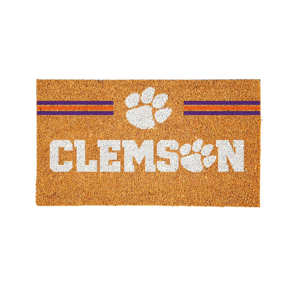 Clemson University Personalized Mat, Natural Coir with Color Logo, 30" x 18", Slide 13 of 15
