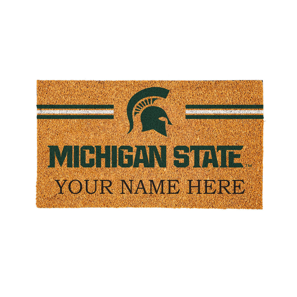 Michigan State University Personalized Mat, Natural Coir with Color Logo, 30" x 18", Slide 13 of 15