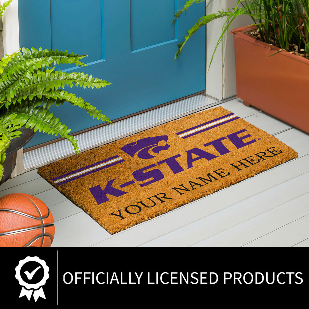 Kansas State University Personalized Mat, Natural Coir with Color Logo, 30" x 18", Slide 4 of 15