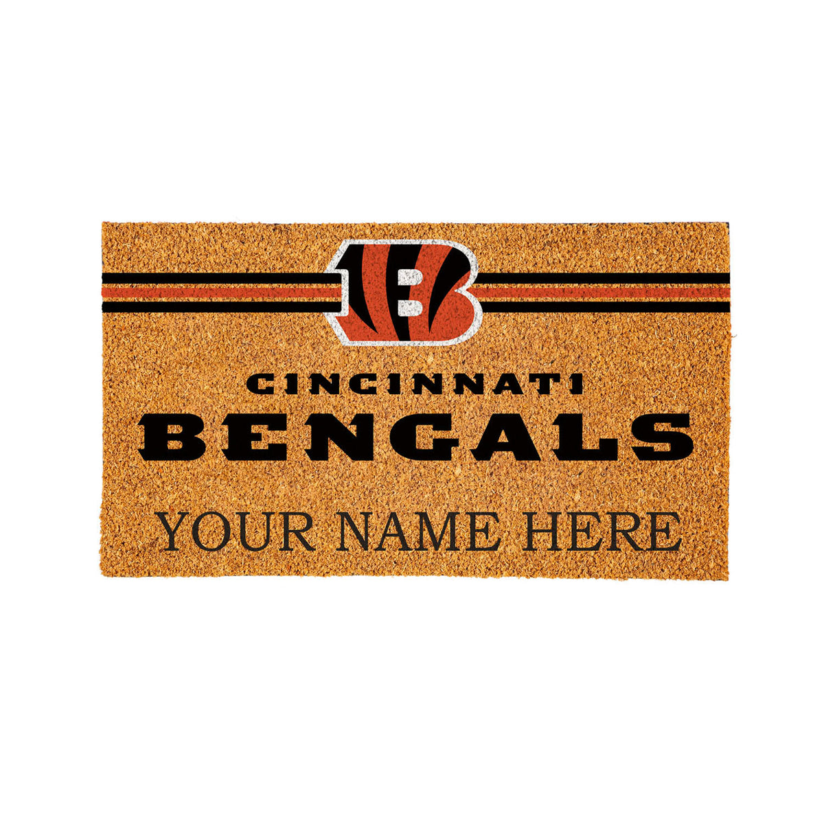 Cincinnati Bengals Personalized Mat, Natural Coir with Color Logo, 30" x 18", Slide 11 of 15