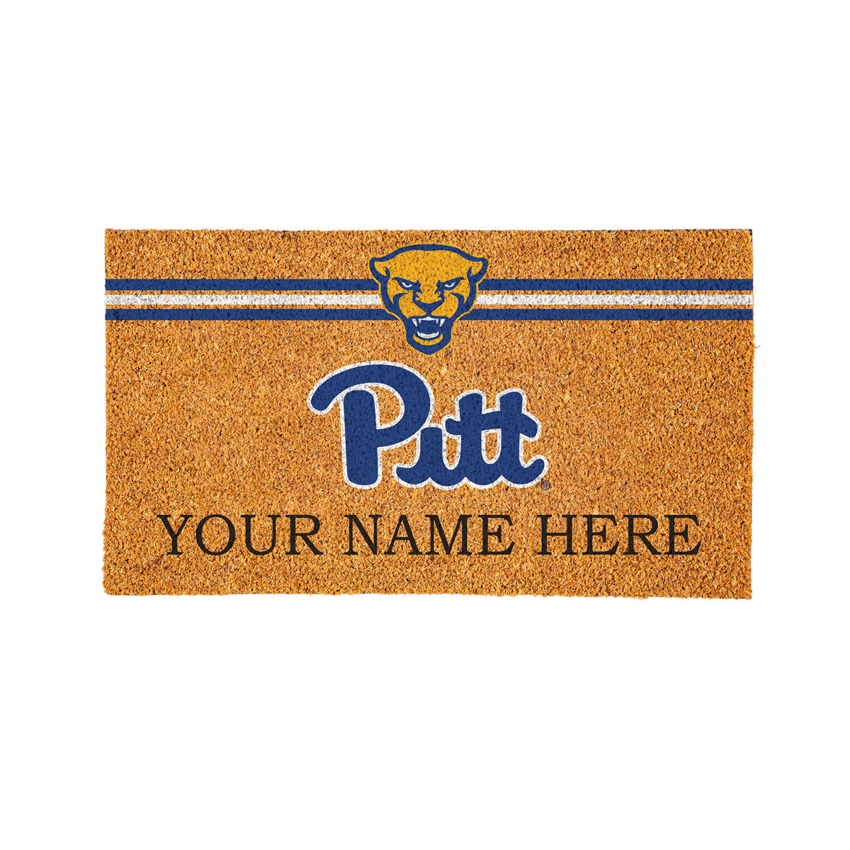 University of Pittsburgh Personalized Mat, Natural Coir with Color Logo, 30" x 18", Slide 12 of 15