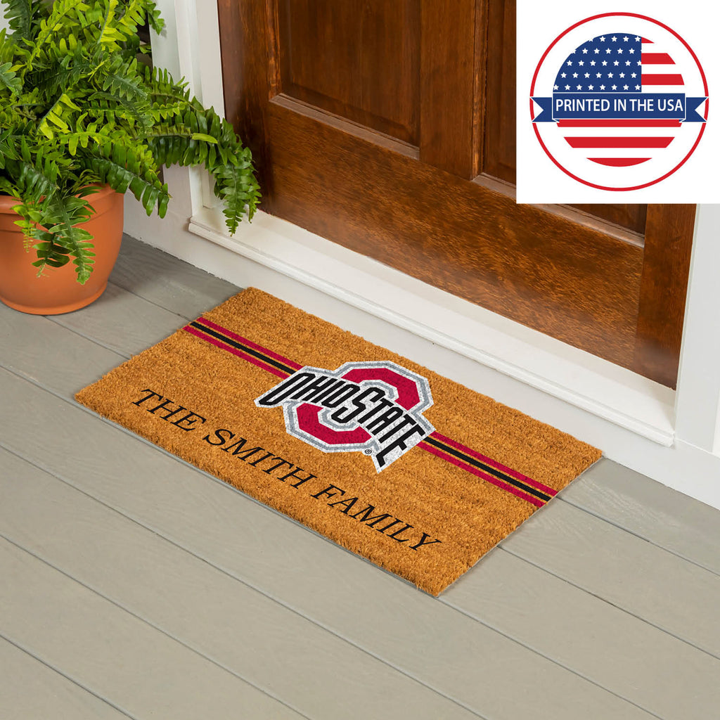 Ohio State University Personalized Mat, Natural Coir with Color Logo, 30" x 18", Slide 15 of 15