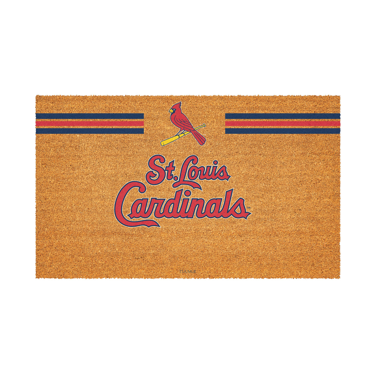 St Louis Cardinals Personalized Mat, Natural Coir with Color Logo, 30" x 18"