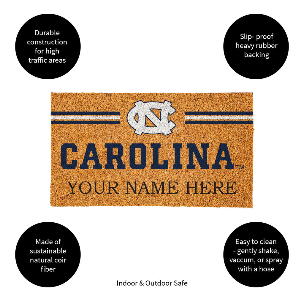 University of North Carolina Personalized Mat, Natural Coir with Color Logo, 30" x 18", Slide 15 of 15