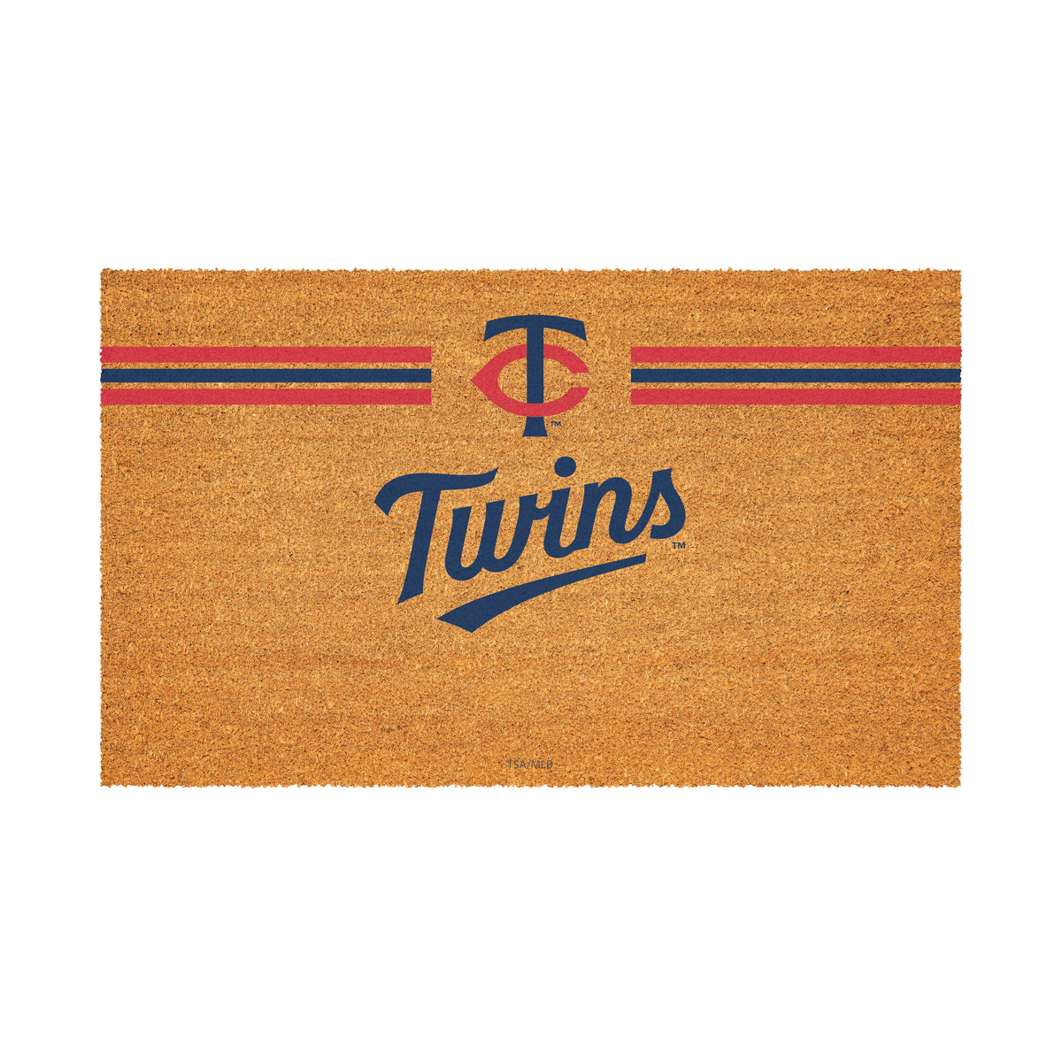 Minnesota Twins Personalized Mat, Natural Coir with Color Logo, 30" x 18"