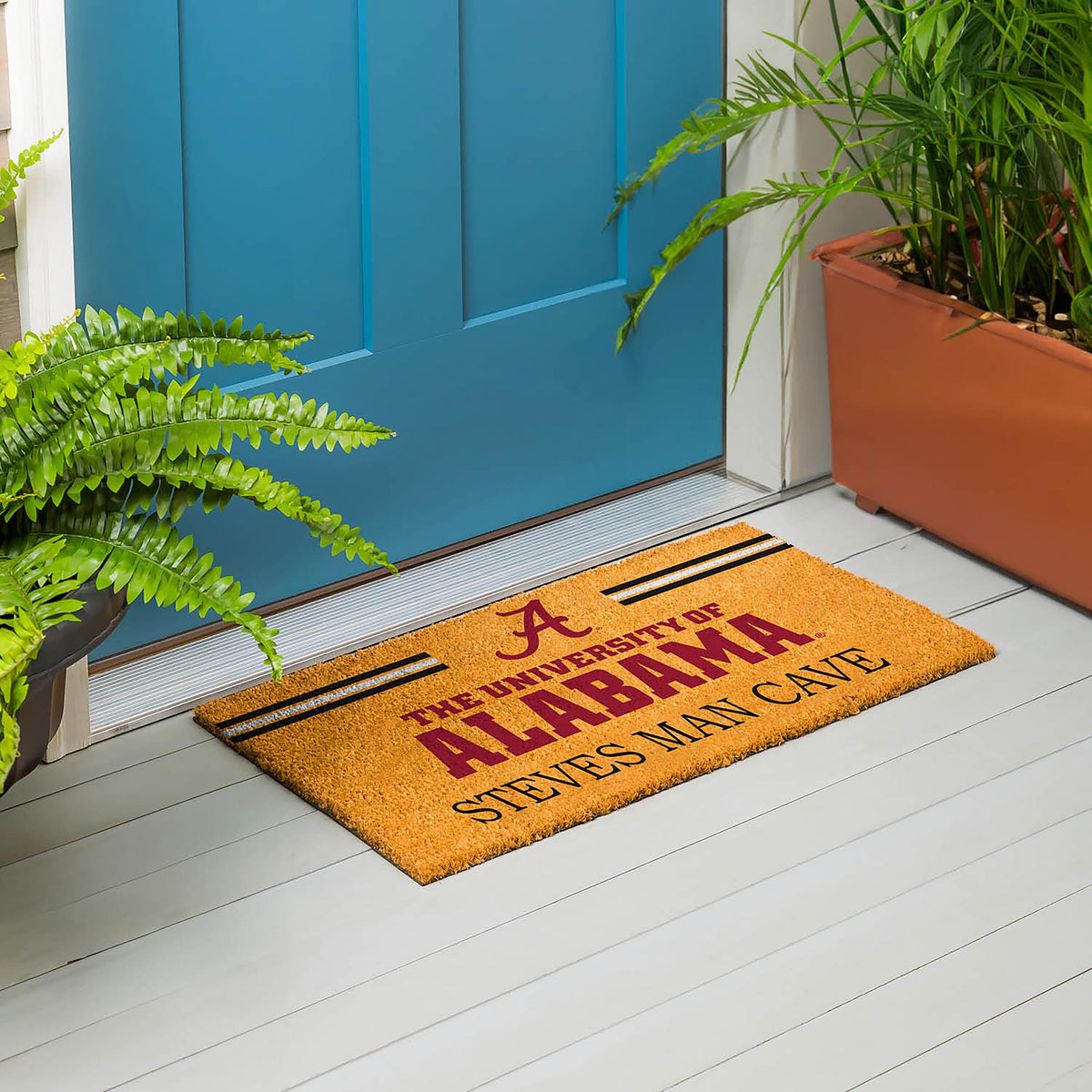 University of Alabama Personalized Mat, Natural Coir with Color Logo, 30" x 18"
