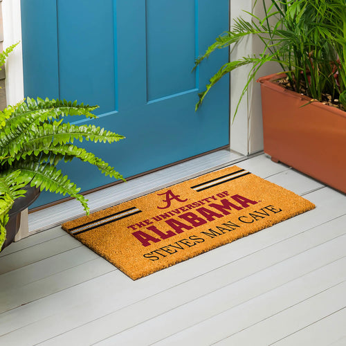 University of Alabama Personalized Mat, Natural Coir with Color Logo, 30" x 18"
