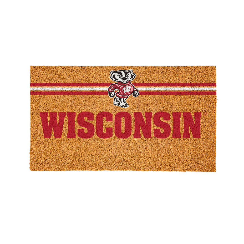 University of Wisconsin-Madison Personalized Mat, Natural Coir with Color Logo, 30" x 18", Slide 12 of 15