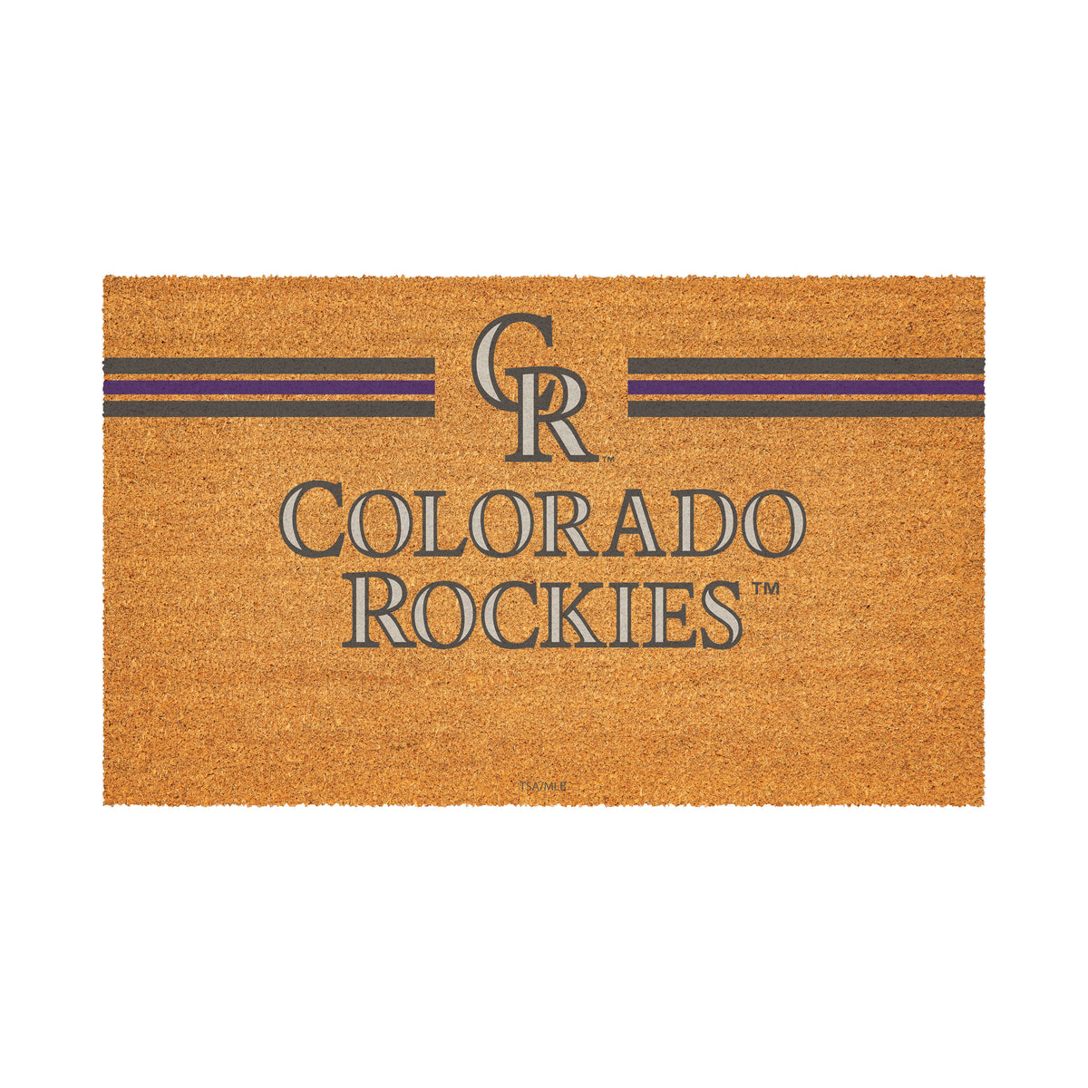 Colorado Rockies Personalized Mat, Natural Coir with Color Logo, 30" x 18", Slide 2 of 4